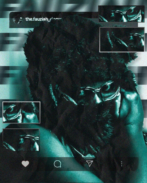 Cyber-glitch Art Poster